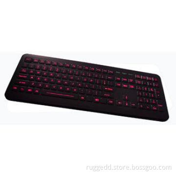 Backlight water resistant rubber medical keyboard with nume